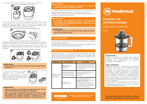 Manual de uso Mademsa MJP10 Exprimidor de cítricos