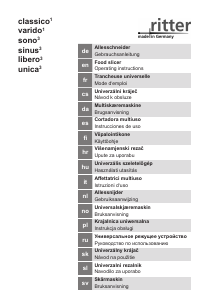 Priručnik Ritter Classico1 Stroj za rezanje