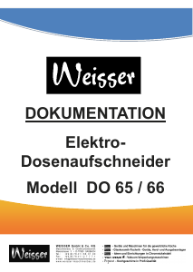 Bedienungsanleitung Weisser DO 65 Dosenöffner