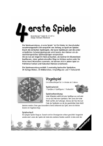 Bedienungsanleitung Ravensburger 4 erste Spiele