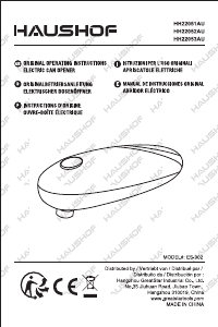 Handleiding Haushof HH22052AU Blikopener