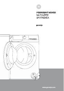 Návod Gorenje WDSI85A Práčka so sušičkou