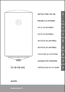 Priručnik Gorenje TG80W-E Bojler