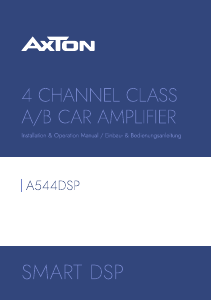 Handleiding AXTON A544DSP Autoversterker