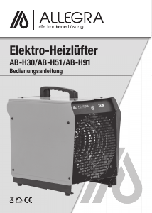 Bedienungsanleitung Allegra AB-H30 Heizgerät
