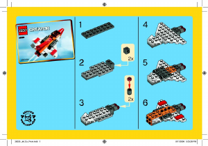 Руководство ЛЕГО set 30020 Creator Реактивный самолет