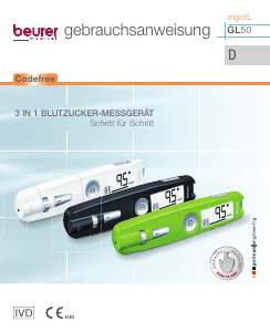 Bedienungsanleitung Beurer GL50 Blutzuckermessgerät