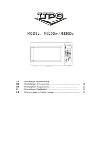 Manual UPO M320Db Microwave