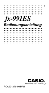 Bedienungsanleitung Casio FX-991ES Rechner