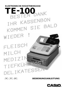 Bedienungsanleitung Casio TE-100 Registrierkasse