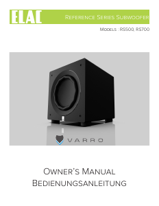 Handleiding ELAC RS700 Varro Subwoofer