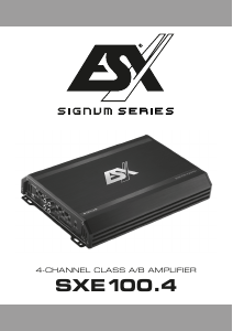 Bedienungsanleitung ESX Signum SXE100.4 Autoverstärker