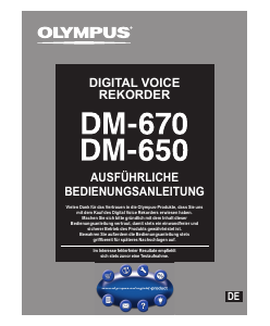 Bedienungsanleitung Olympus DM-650 Diktiergerät