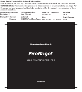 Bedienungsanleitung FireAngel CO-9B-DE Kohlenmonoxiddetektor