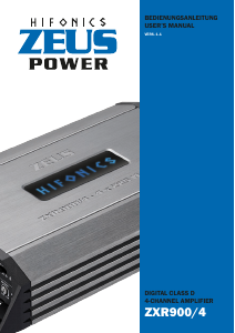 Bedienungsanleitung Hifonics ZXR900/4 Zeus Power Autoverstärker