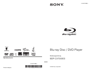 Bedienungsanleitung Sony BDP-CX7000ES Blu-ray player