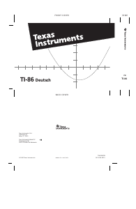 Bedienungsanleitung Texas Instruments TI-86 Grafikrechner