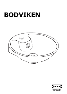 Priročnik IKEA BODVIKEN Umivalnik
