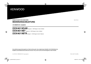 Bedienungsanleitung Kenwood DDX4019DAB Autoradio