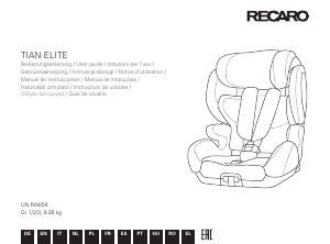 Handleiding Recaro Tian Elite Autostoeltje