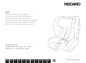 Handleiding Recaro Kio Autostoeltje