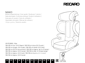 Handleiding Recaro Mako Autostoeltje