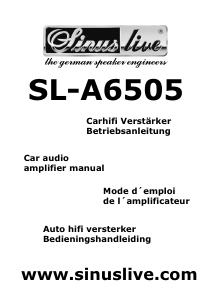 Handleiding Sinuslive SL-A6505 Autoversterker