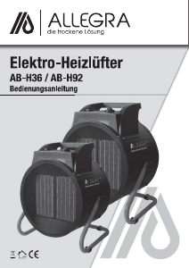 Bedienungsanleitung Allegra AB-H36 Heizgerät
