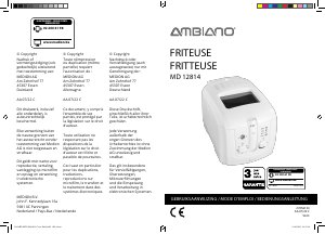 Handleiding Ambiano MD 12814 Friteuse