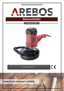 Bedienungsanleitung Arebos AR-HE-XM 1500 Betonschleifer