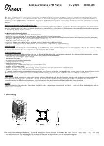 Bedienungsanleitung Argus SU-200B CPU Kühler