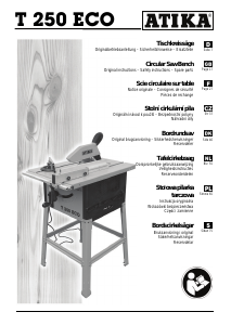 Mode d’emploi Atika T 250 ECO Banc de scie