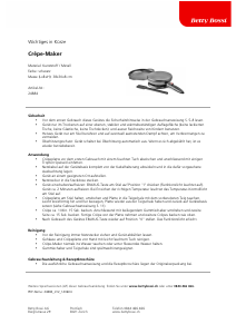 Bedienungsanleitung Betty Bossi 24884 Crêpes Maker
