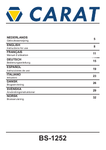 Handleiding Carat BS-1252 Betonschuurmachine