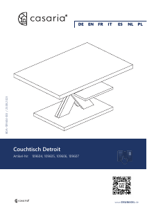 Bedienungsanleitung Casaria 109605 Detroit Couchtisch
