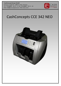 Handleiding CashConcepts CCE 342 NEO Biljettelmachine