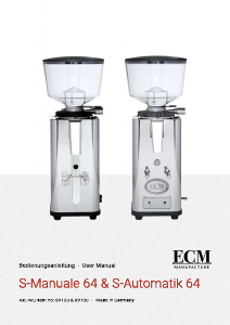 Handleiding ECM S-Automatik 64 Koffiemolen