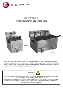 Bedienungsanleitung GGM Gastro EFH 8 Fritteuse