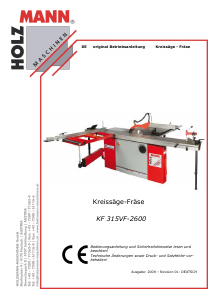 Bedienungsanleitung Holzmann KF 315VF-2600 Tischsäge