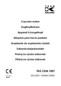 Mode d’emploi Kalorik TKG CKM 1007 Appareil à cupcakes