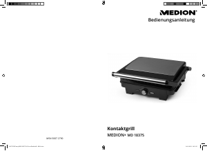 Bedienungsanleitung Medion MD 18375 Kontaktgrill