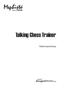 Bedienungsanleitung Mephisto Talking Chess Trainer Schachcomputer
