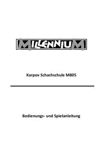 Bedienungsanleitung Millennium M805 Karpov Schachcomputer