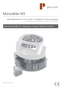 Bedienungsanleitung Pecunia M3 Münzzähler