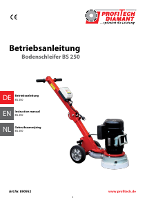 Manual ProfiTech BS 250 Concrete Grinder