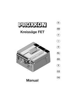 Brugsanvisning Proxxon FET Bordsav
