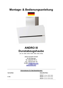 Bedienungsanleitung Refsta Andro III Dunstabzugshaube
