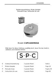 Mode d’emploi SPC CUPCAKEM3314 Appareil à cupcakes