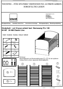 Bedienungsanleitung Schardt Classic Line Babybett