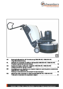 Instrukcja Schwamborn DSM 650-RC Szlifierka do betonu